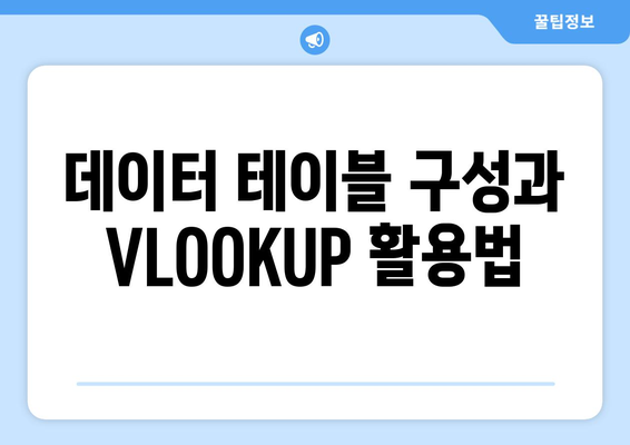 엑셀 VLOOKUP 함수 다중조건 활용법과 팁 | 엑셀, VLOOKUP, 데이터 분석