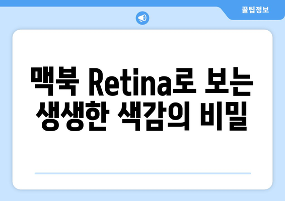 맥북 Retina 디스플레이| 최고의 색감과 해상도를 경험하는 방법 | 맥북, 디스플레이, 기술"