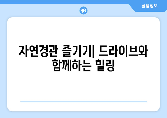 경기도 근교 드라이브 데이트를 위한 완벽한 암행 가이드 | 드라이브 코스, 추천 명소, 로맨틱 장소