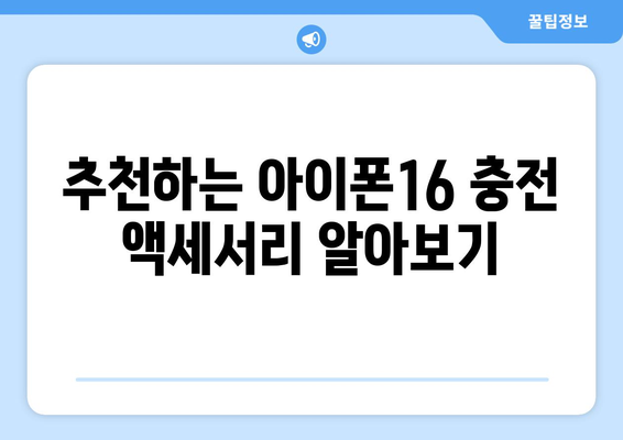 아이폰16 충전케이블 선택 가이드| 호환성, 가격, 추천 모델 포함 | 아이폰16, 충전기, 액세서리