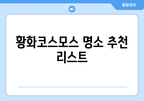 남양주 가을 황화코스모스 명소 탐방 가이드 | 가을 여행, 자연, 사진 명소