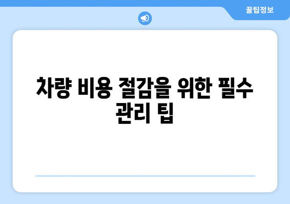 금융리스차량과 업무용 승용차 관련 비용 완벽 가이드 | 금융리스, 차량 비용, 업무용 차량 관리