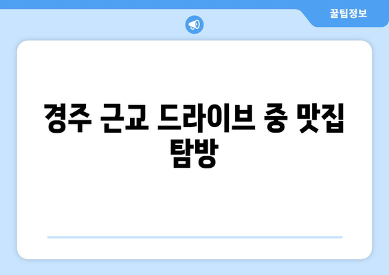 경주 근교 드라이브 루트 완벽 가이드 | 경주, 드라이브 코스, 여행 팁