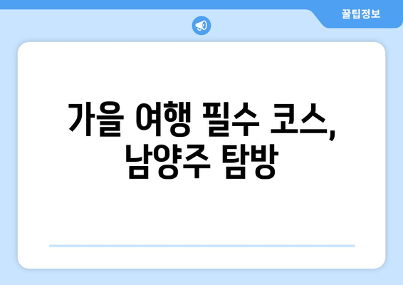 남양주 가을 황화코스모스 명소 탐방 가이드 | 가을 여행, 자연, 사진 명소