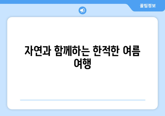 울산 근교 한적한 계곡 탐방 가이드 | 자연, 힐링, 여름 여행"