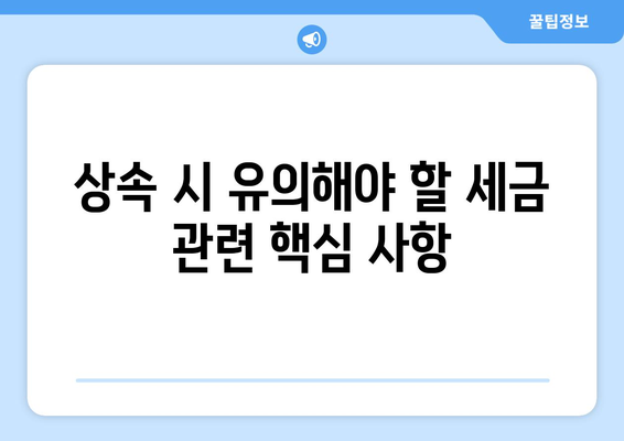 상속 비과세 완벽 가이드| 세금 혜택 활용법 및 주의 사항 | 상속세 절감, 세금 면제, 재산관리 팁