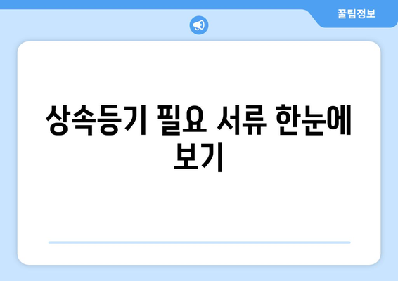 상속등기서류 작성 방법 및 필수 서류 목록 | 상속, 등기, 법률 절차, 문서 준비