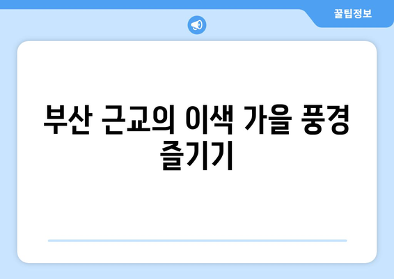 부산 근교 가을 핫플 10곳! 가을을 만끽하는 완벽 가이드 | 부산 여행, 핫플레이스, 가을 명소"
