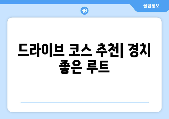 남양주 물의 정원 드라이브 완벽 가이드 | 남양주, 드라이브 코스, 자연 경관