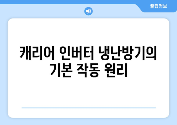 캐리어 인버터 냉난방기 사용법| 효율적인 냉난방을 위한 팁과 가이드 | 냉난방기, 사용법, 캐리어"