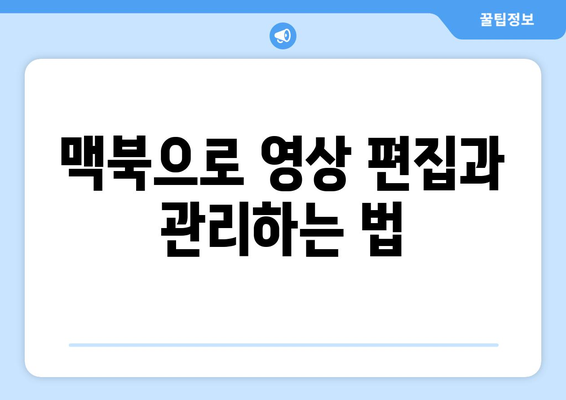 맥북 멀티미디어 관리의 모든 것| 효율적인 방법과 필수 팁 | 맥북, 미디어 관리, 멀티미디어 활용법
