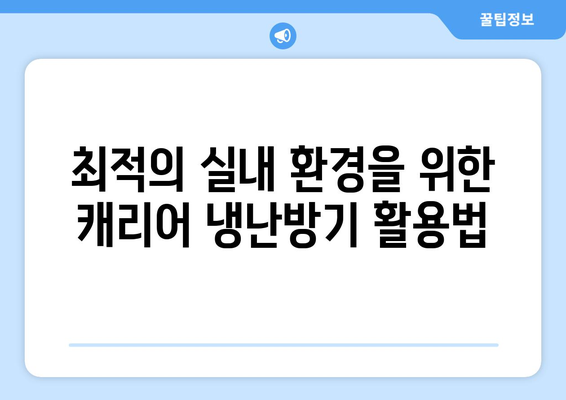 캐리어 냉난방기 공기 청정