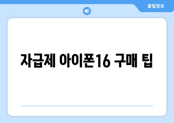 아이폰16 자급제 사전예약 방법과 팁 | 아이폰16, 자급제, 사전예약 안내