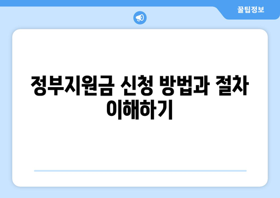 개인사업자를 위한 정부지원금 활용 방법 | 지원금, 창업, 재정 지원, 소상공인