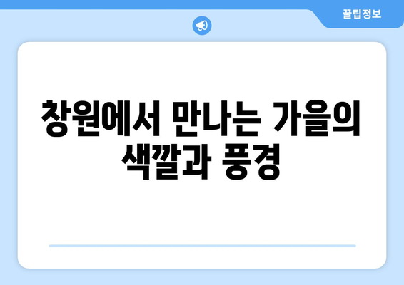 눈으로 즐기는 가을! 창원 근교 가을 분위기 명소 10곳 소개 | 가을 명소, 여행, 창원"