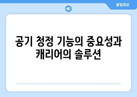 캐리어 냉난방기 공기 청정