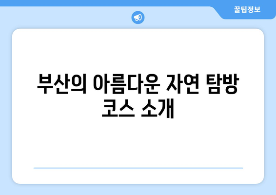 부산 근교 힐링 여행 코스 추천| 자연 속에서의 완벽한 휴식 방법 | 힐링 여행, 부산, 자연 탐방