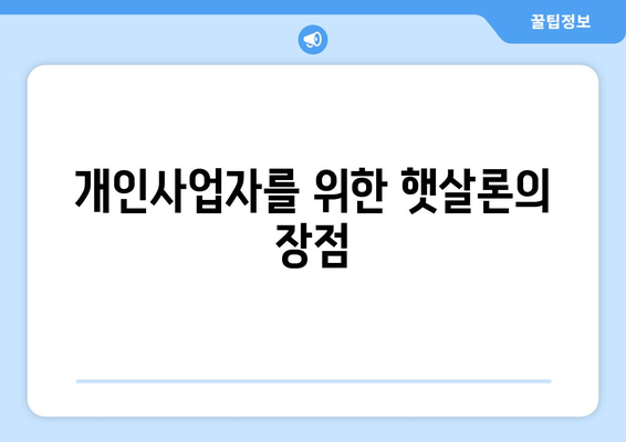 개인사업자를 위한 햇살론 대출 신청 방법 가이드 | 개인사업자, 햇살론, 대출 조건, 금융 지원