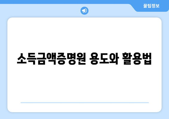 개인사업자 소득금액증명원 발급 방법과 필수 서류 가이드 | 세무, 개인사업자, 소득 증명