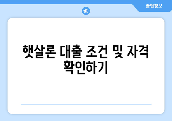 개인사업자를 위한 햇살론 대출 신청 방법 가이드 | 개인사업자, 햇살론, 대출 조건, 금융 지원