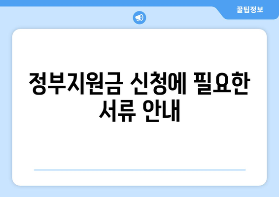 개인사업자 정부지원금 신청방법 완벽 가이드 | 개인사업자, 지원금, 신청 절차