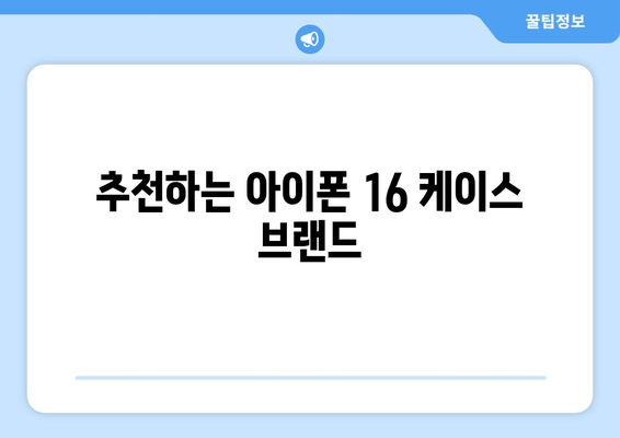 아이폰 16 정품 케이스 선택 가이드 | 아이폰 액세서리, 구매 팁, 추천 제품